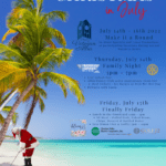 2022 Christmas in July Flyer