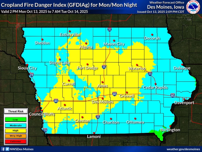 NWSCroplandDangerIndexOct132025