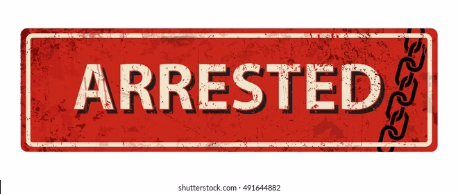 arrested-vintage-rusty-metal-sign-260nw-491644882