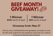 Jefferson County Farm Bureau Partners with Fairfield HyVee for National Beef Month Contest
