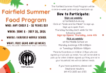 Fairfield Community School District Offering Free Summer Meals for Children Ages 2 to 18