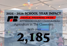 Jefferson County Farm Bureau Reports Successful Ag in the Classroom Year