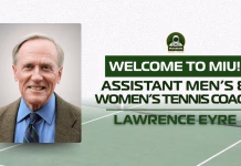 MIU Athletics Hires Lawrence Eyre as Assistant Tennis Coach