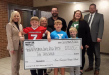 Iowa Trust and Savings Bank $10,000.00 Charitable Contribution to Rathbun Area YMCA