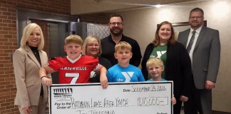 Iowa Trust and Savings Bank $10,000.00 Charitable Contribution to Rathbun Area YMCA