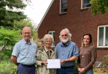 Fairfield Beautification Commission Presents Rose Award to First United Methodist Church for Excellence in Landscaping