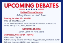 Upcoming Iowa Debates Set for October 13 and 14