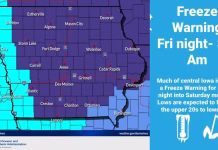 First wide freeze of the season, Iowans need to cover garden plants