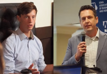 Sand, Lahn trade attacks on residency, family at first Iowa gubernatorial debate